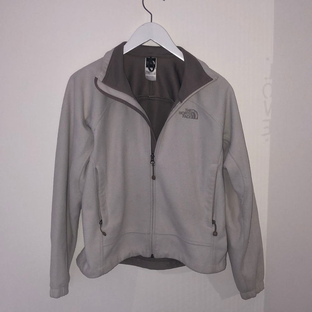 The North Face zip up jacket.